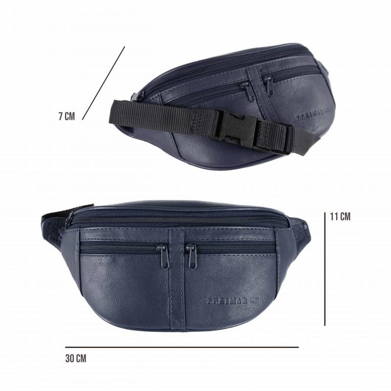 zerimar shoes Riñonera de piel con varios compartimentos 30x11x7 cm Outlet