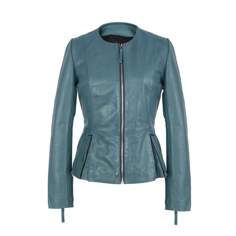 zerimar shoes Chaqueta de piel con cremalleras modelo OPEN Venta caliente