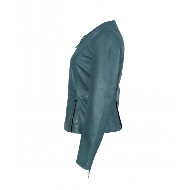 zerimar shoes Chaqueta de piel con cremalleras modelo OPEN Venta caliente