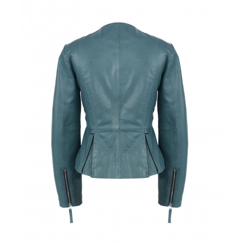 zerimar shoes Chaqueta de piel con cremalleras modelo OPEN Venta caliente