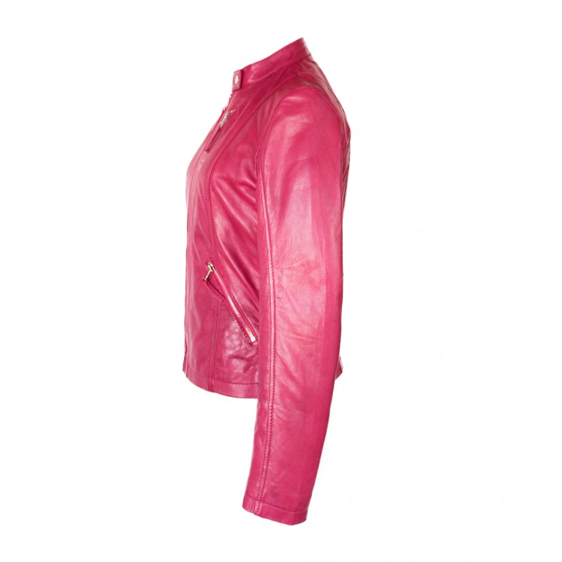 zerimar shoes Chaqueta de piel con laterales elásticos modelo OCHO En oferta