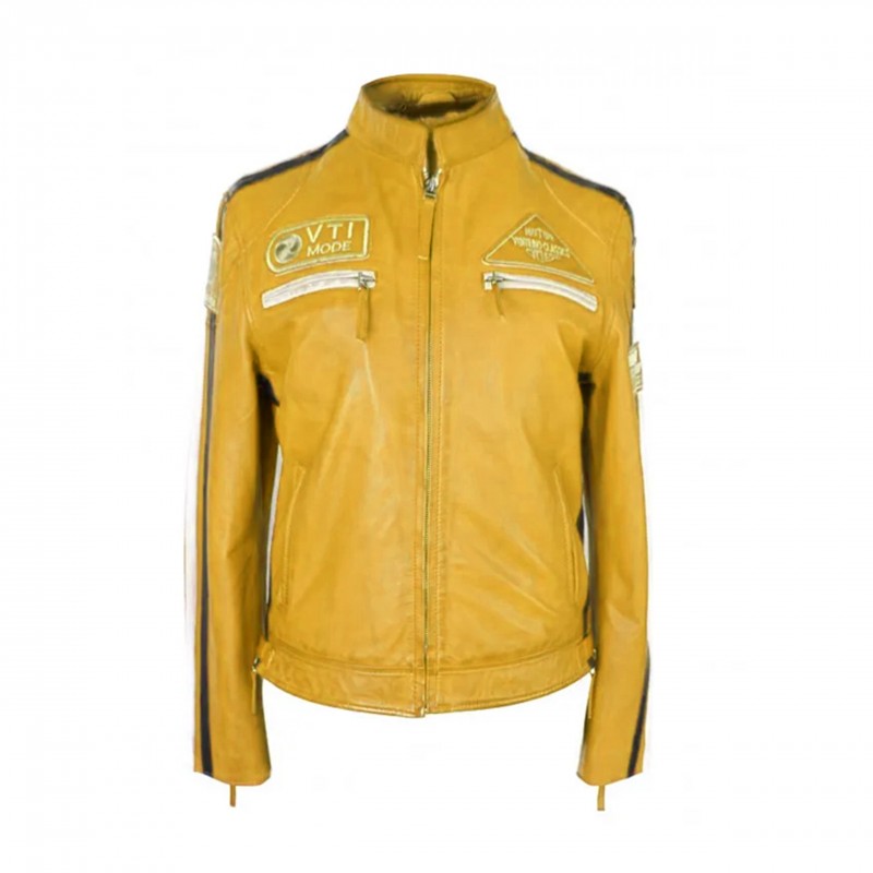 zerimar shoes Chaqueta heavy de piel con parches modelo 120