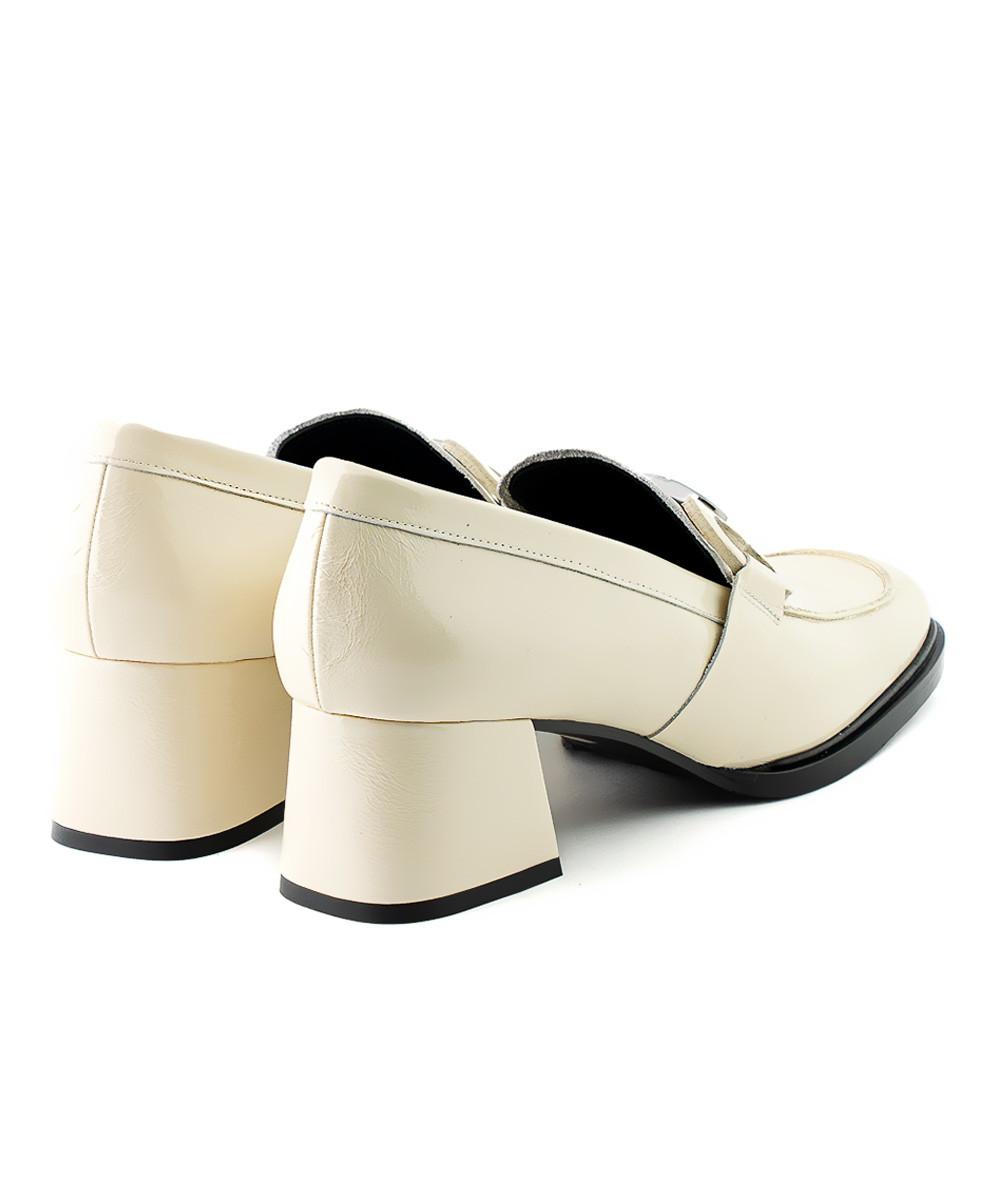 zinda Mocasín de piel crema con hebilla Libre de impuestos