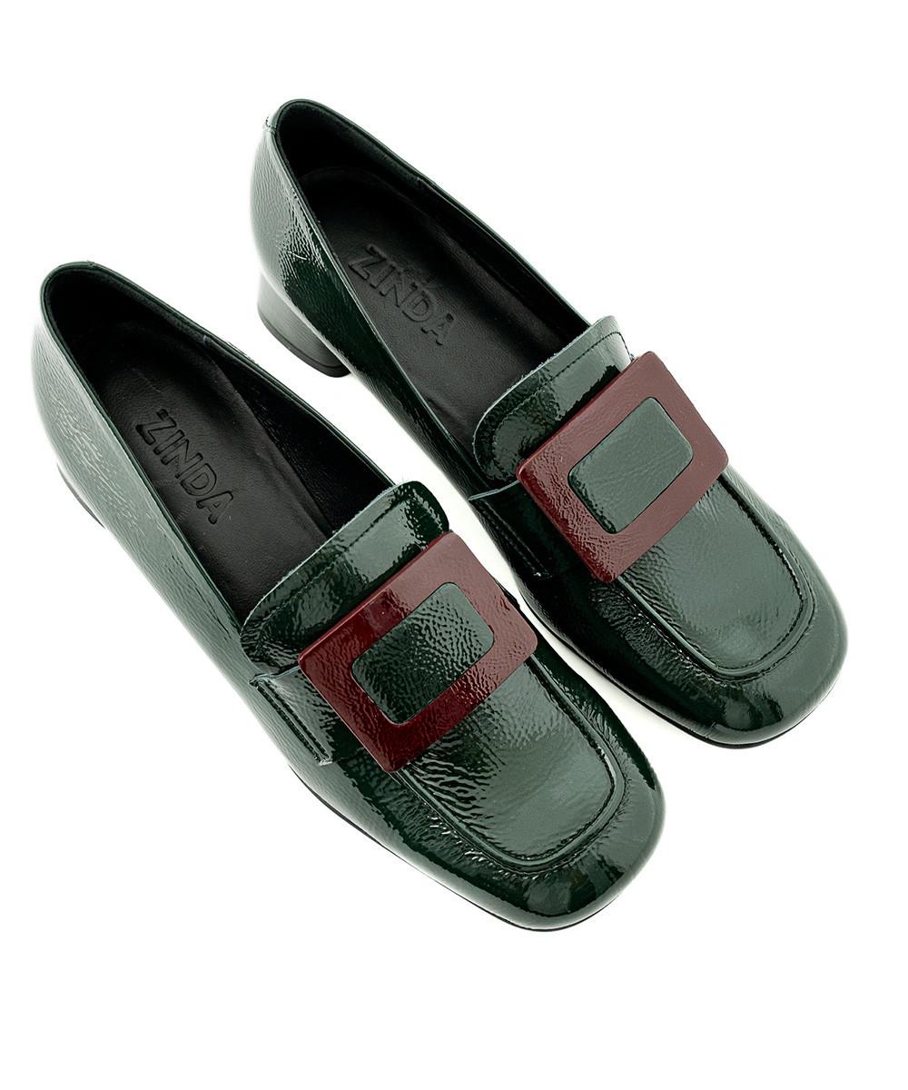 zinda Mocasín de piel verde Descuentos del mes