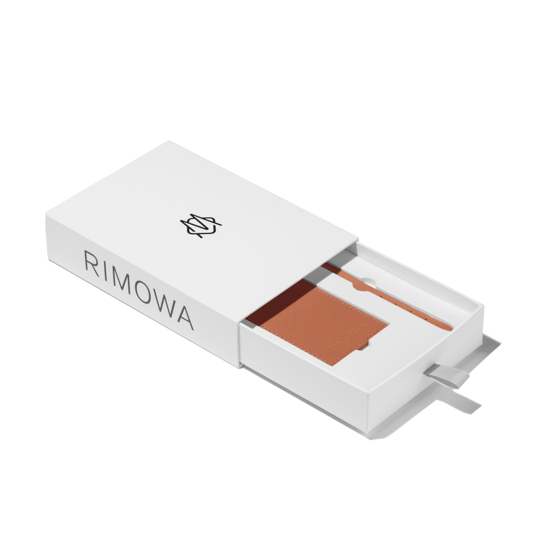 Rimowa Etiqueta de equipaje de cuero personalizada marrón cognac Tienda